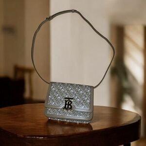 Burberry Gray Monogram Crossbody Bag